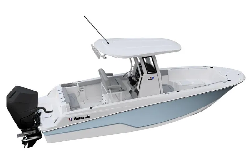 Slide: The Image of 2026 Wellcraft 243 Fisherman boat with sleek design and modern features. - 8