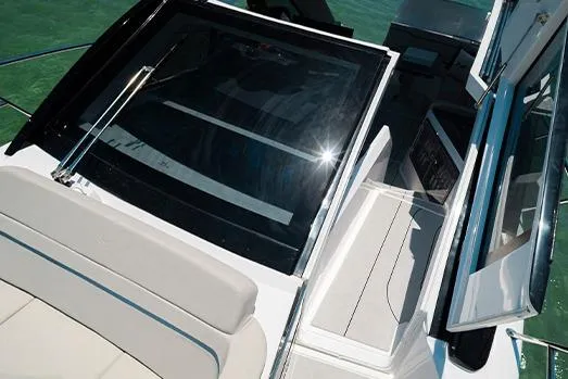 Slide: The Image of 2026 NX Boats NX41 HORIZON yacht deck with sleek design and modern features. - 29