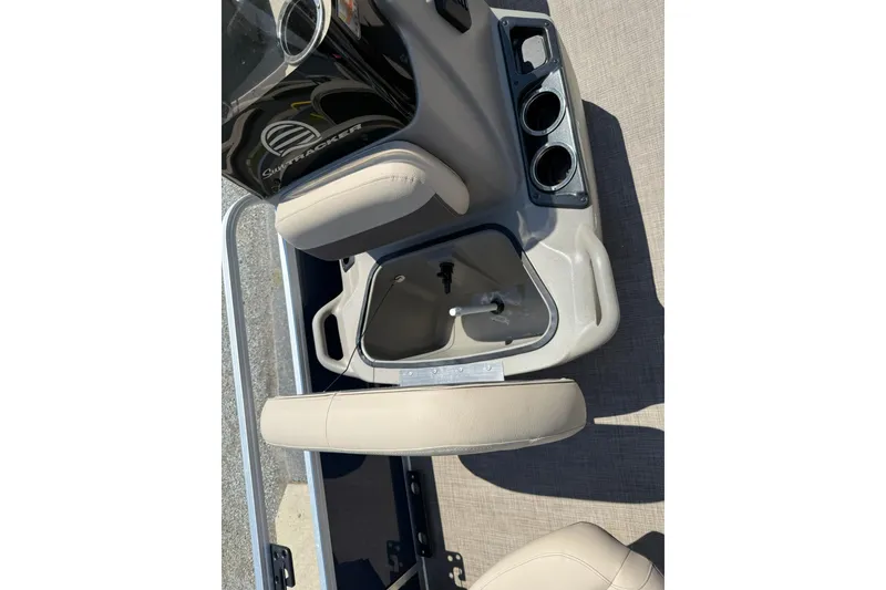 Slide: The Image of 2023 Sun Tracker Bass Buggy 16 XL Select boat interior with seating and storage. - 10