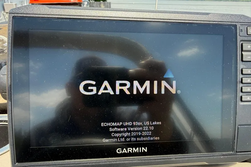 Slide: The Image of Garmin ECHOMAP UHD 93sv display on 2023 Sun Tracker Bass Buggy 16 XL Select. - 15