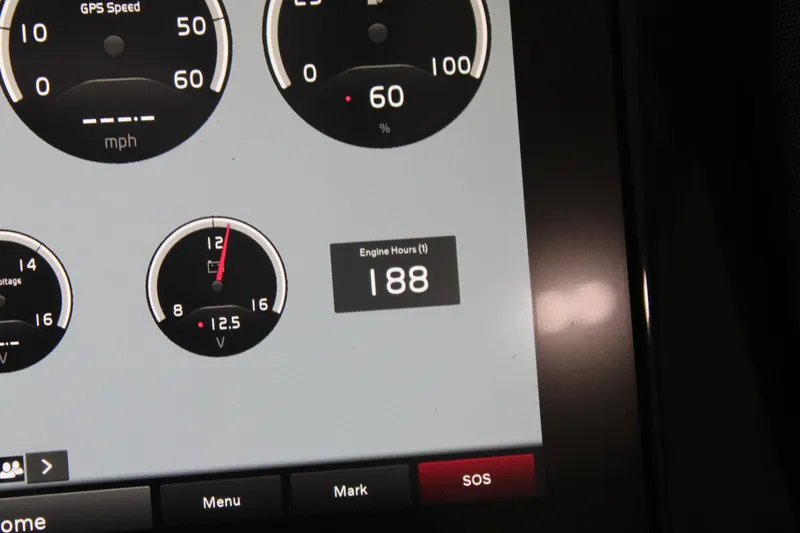 Slide: The Image of Dashboard display of a 2022 Cobalt R6 Surf showing 188 engine hours. - 18