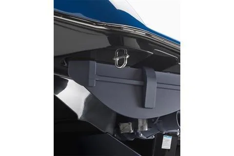 Slide: The Image of 2026 Yamaha Boats 255XD close-up of hull and hardware details. - 8
