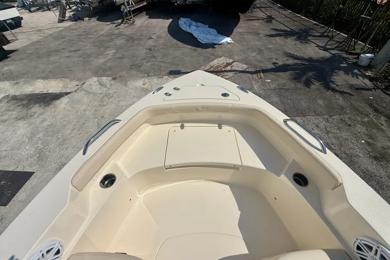 Slide: The Image of 2026 Scout 188 Sport Dorado boat interior, featuring spacious seating and sleek design. - 13