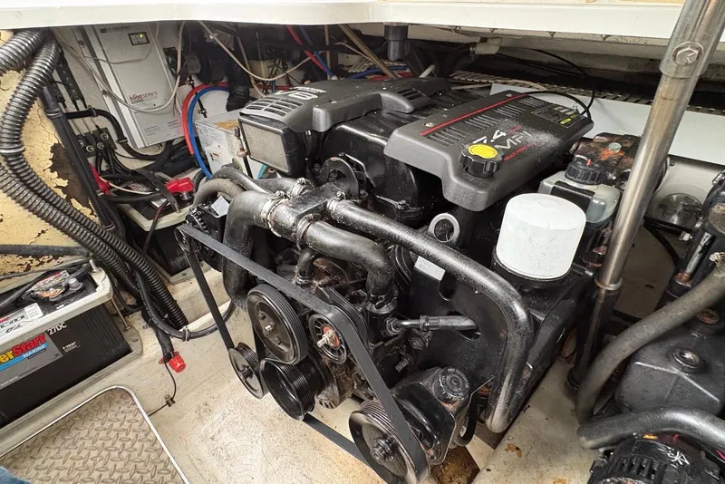 Slide: The Image of Engine compartment of a 2001 Formula 34 Performance Cruiser boat. - 23