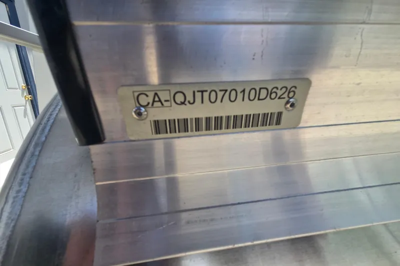 Slide: The Image of Serial number plate on 2026 Princecraft Brio 17 Electric boat. - 10