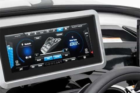 Slide: The Image of 2026 Yamaha Boats 252SD dashboard with advanced digital display and controls. - 5