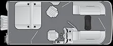 Slide: The Image of Layout of Bennington S-1 22 SSB TWIN TUBE 2026 pontoon boat. - 3
