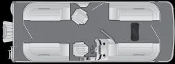 Slide: The Image of Layout of Bennington S-1 22 SSR TWIN TUBE 2026 pontoon boat. - 2
