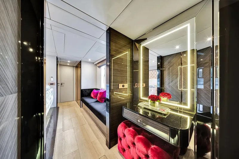 Slide: The Image of Luxurious interior of 2018 Sunreef 68 Supreme yacht with elegant decor and ambient lighting. - 27