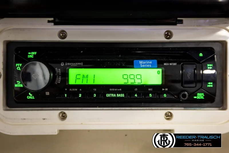 Slide: The Image of Sony Marine Series stereo in a 2007 Glastron GXL 205 boat, tuned to FM 99.9. - 42