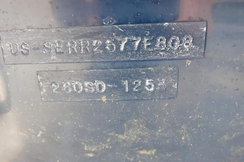 Slide: The Image of Hull identification number on 2008 Sea Ray 260 Sundeck boat. - 38