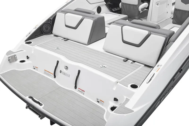 Slide: The Image of Manufacturer Provided Image: 2026 Yamaha Boats AR250 interior with sleek seating and modern design. - 2