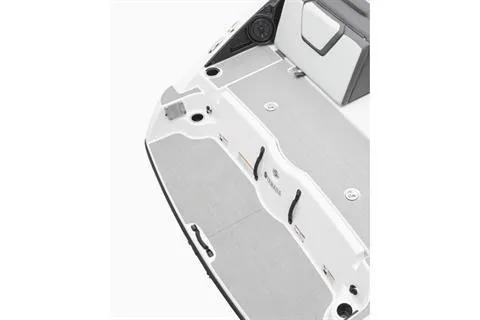Slide: The Image of 2026 Yamaha Boats AR250 swim platform with sleek design and integrated features. - 5