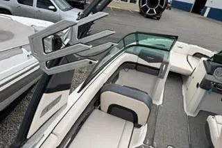 Slide: The Image of 2018 Chapparall Vortex 223 VRX boat interior with sleek seating and modern design. - 15