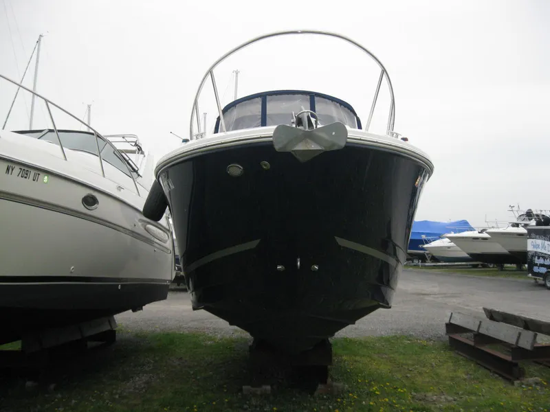 Slide: The Image of 2009 Sea Ray 270 Sundancer on a boatyard. - 3