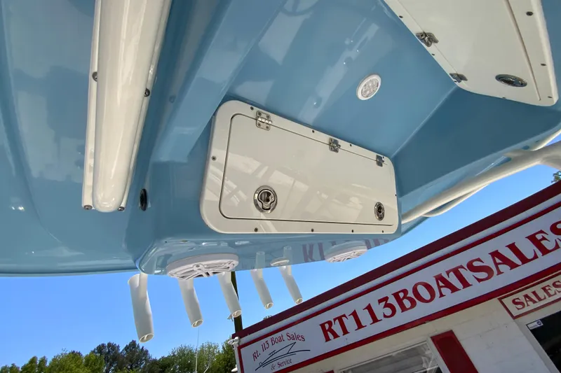 Slide: The Image of 2021 Cobia 220 Center Console boat underside at RT113 Boat Sales. - 29