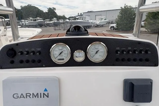 Slide: The Image of Dashboard of 2020 Pioneer 180 Islander boat with Garmin navigation system. - 5