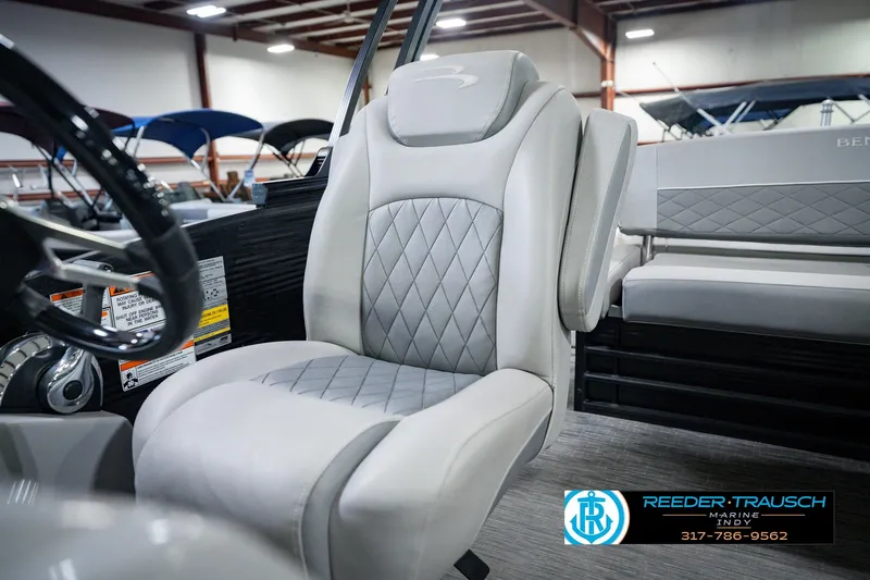 Slide: The Image of 2022 Bennington 23 LTSB boat interior with luxurious seating and modern design. - 49