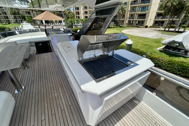Slide: The Image of Outdoor grill on the deck of a 2024 Aicon Vivere 66 yacht. - 94