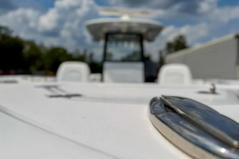 Slide: The Image of 2023 Sportsman Heritage 261 Center Console yacht certification plaque, NMMA certified, compliance details. - 88