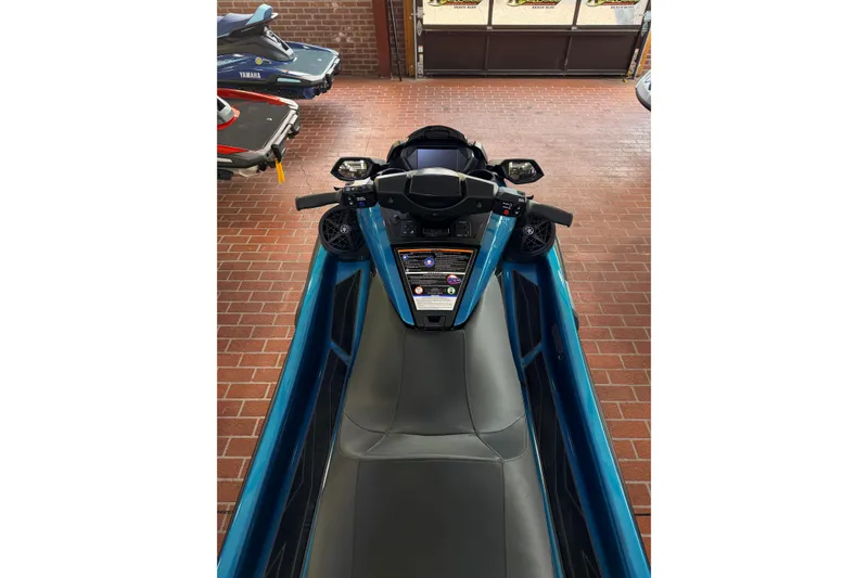 Slide: The Image of 2026 Yamaha WaveRunner FX Cruiser SVHO interior view in a showroom setting. - 4