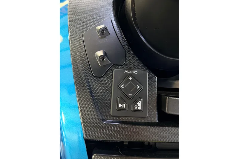 Slide: The Image of 2026 Yamaha WaveRunner FX Cruiser SVHO audio control panel close-up. - 8