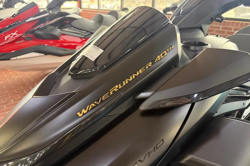 Slide: The Image of 2026 Yamaha WaveRunner FX Limited SVHO, sleek design, displayed in showroom. - 10