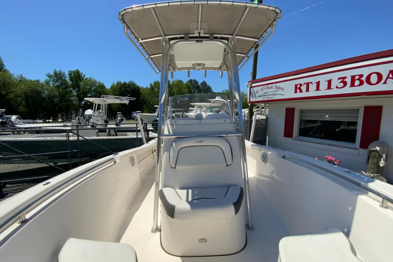 Slide: The Image of 2015 Tidewater 198 CC Adventure boat at RT113 Boat Sales, featuring a center console. - 20