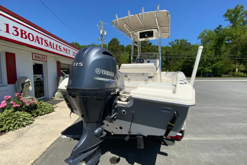 Slide: The Image of 2015 Tidewater 198 CC Adventure boat with Yamaha 115 engine at dealership. - 9