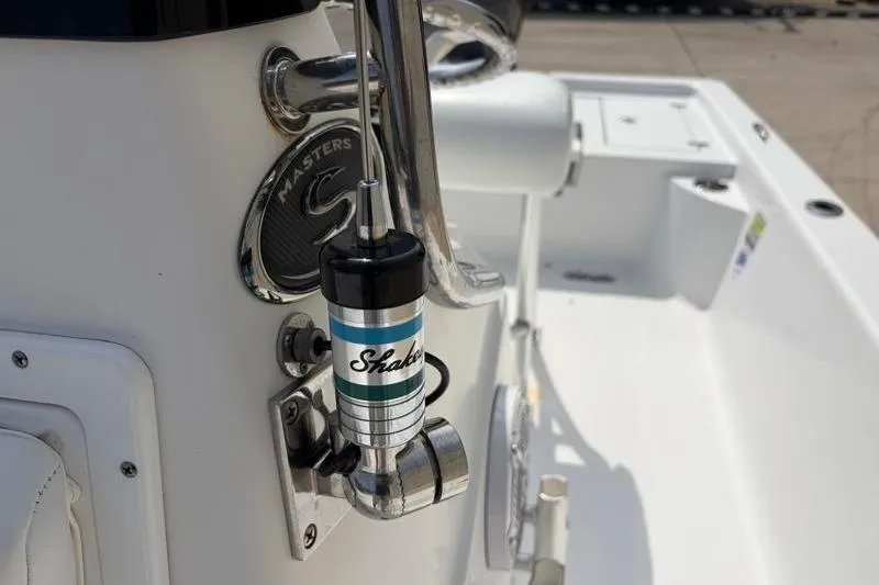 Slide: The Image of Close-up of a 2013 Sportsman Masters 207 Bay Boat's control panel with Shaker component. - 25