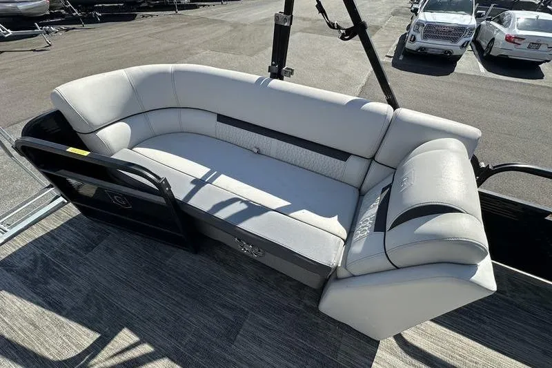 Slide: The Image of 2022 Godfrey Sweetwater 2186 C4 pontoon boat with spacious seating area. - 10