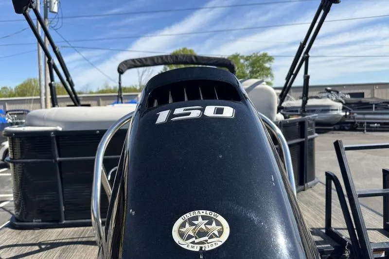 Slide: The Image of 2022 Godfrey Sweetwater 2186 C4 boat with 150 horsepower engine, ultra-low emission. - 6