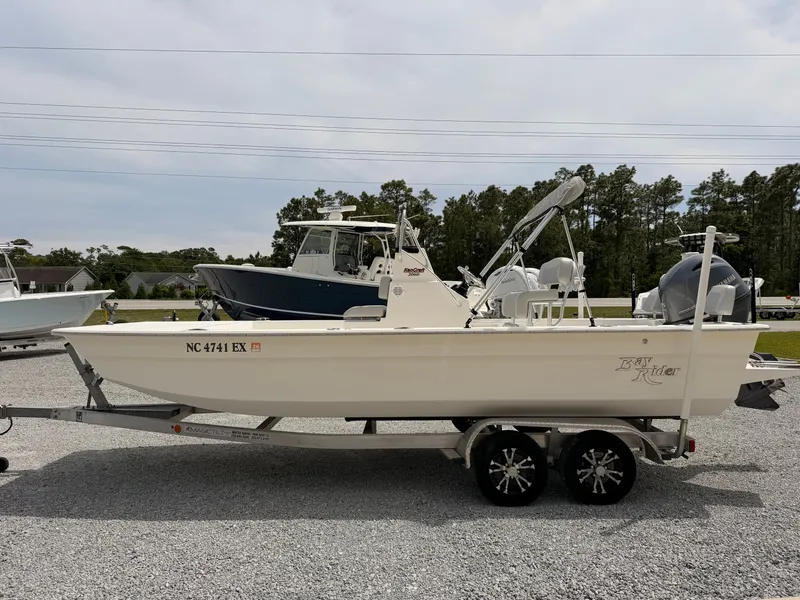 Slide: The Image of 2022 KenCraft Bay Rider 2060 boat on trailer, side view. - 5