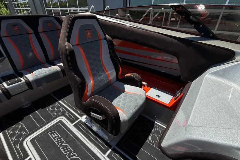Slide: The Image of Interior of 2020 Eliminator 36 Daytona Coupe with stylish seats and modern design. - 31