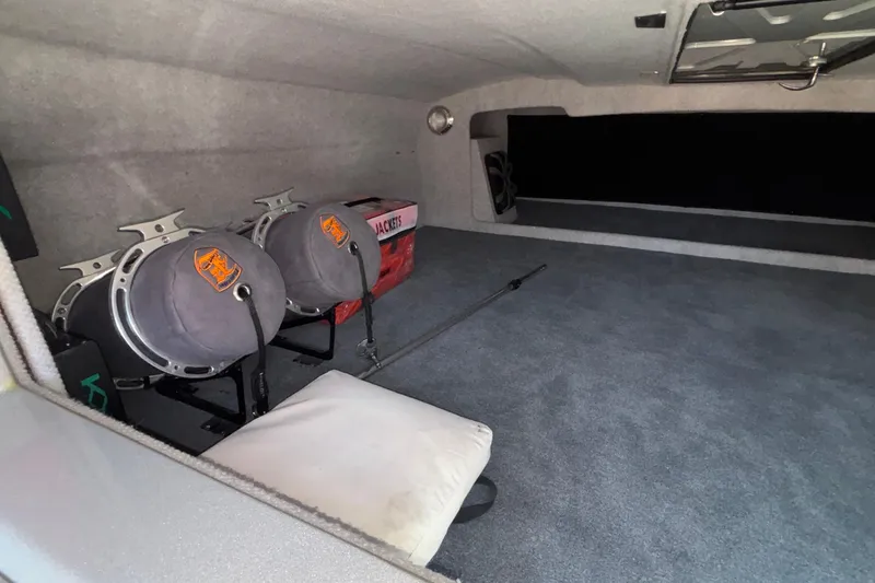 Slide: The Image of Interior of 2020 Eliminator 36 Daytona Coupe with storage and safety equipment. - 41