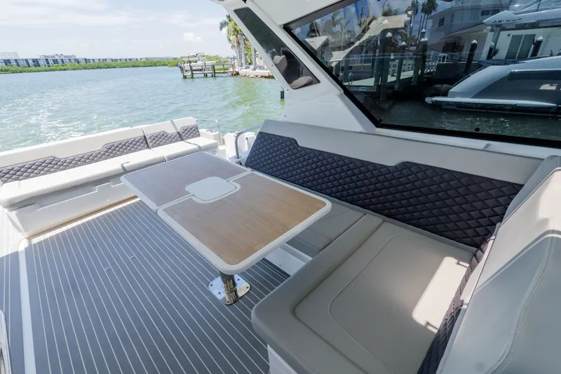 Slide: The Image of Interior of 2023 Aquila 36 Sport with stylish seating area. - 19