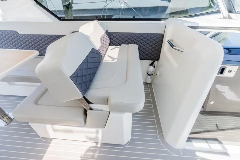 Slide: The Image of Interior of 2023 Aquila 36 Sport featuring luxurious seating. - 24