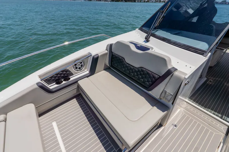 Slide: The Image of Aquila 36 Sport 2023: Luxurious seating on a modern boat. - 33