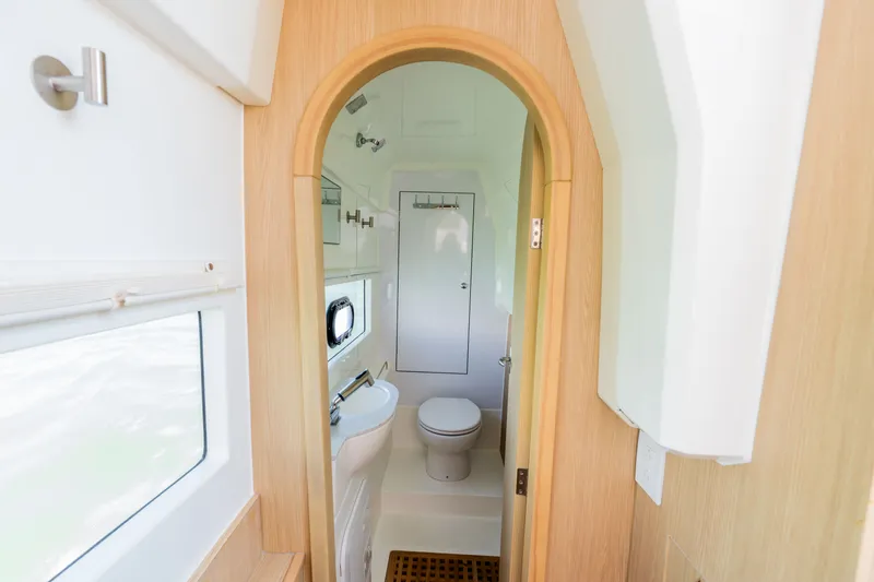 Slide: The Image of Interior view of Aquila 36 Sport 2023 yacht bathroom. - 41