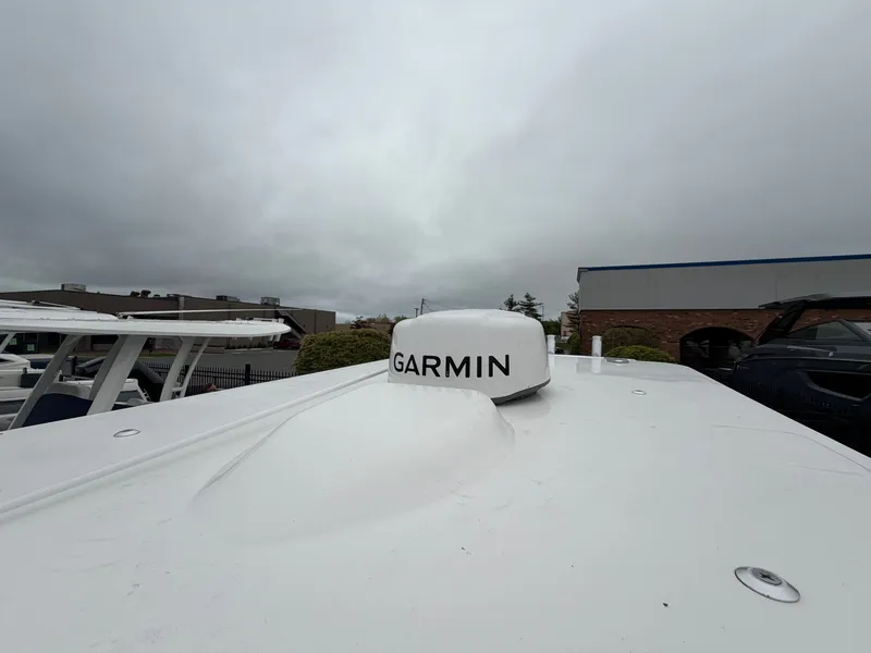 Slide: The Image of Garmin antenna on a 2022 NorthCoast 230 CC boat. - 19