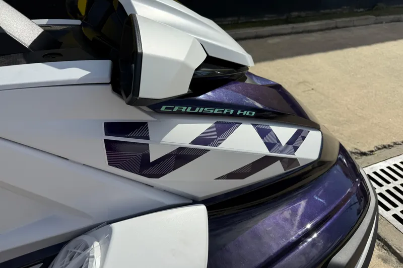 Slide: The Image of 2026 Yamaha WaveRunner VX Cruiser HO, close-up of sleek design and branding. - 11