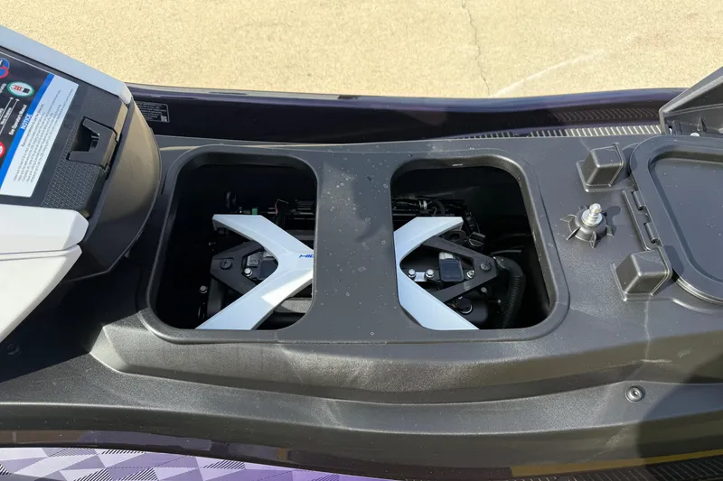 Slide: The Image of 2026 Yamaha WaveRunner VX Cruiser HO engine compartment, showcasing internal components and design. - 23