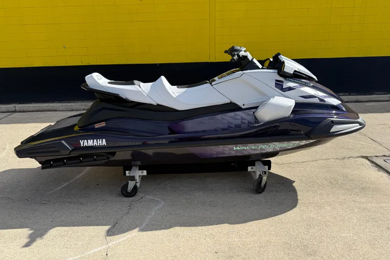 Slide: The Image of 2026 Yamaha WaveRunner VX Cruiser HO jet ski on display, featuring sleek design and modern features. - 3