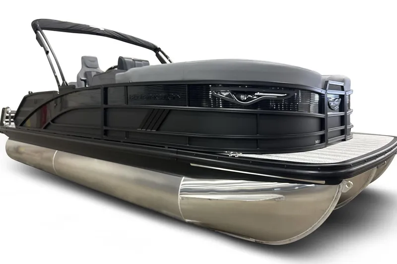 The Image of 2026 Bennington 22 M Swingback pontoon boat with sleek black design and modern features. - 0