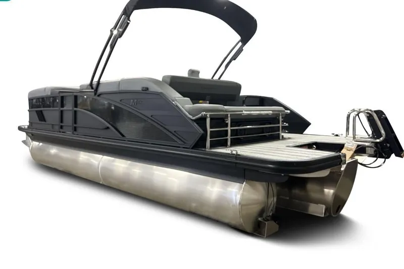 Slide: The Image of 2026 Bennington 22 M Swingback pontoon boat with sleek design and modern features. - 6