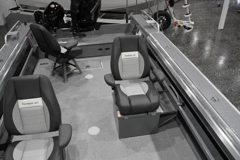 Slide: The Image of 2026 Thunder Jet 209 Rush OT boat interior with comfortable seating and modern design. - 40