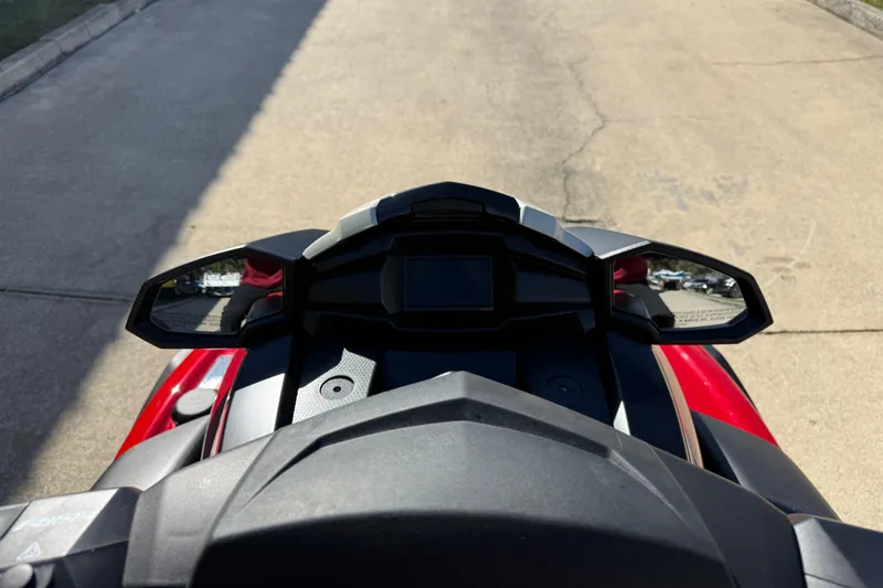 Slide: The Image of 2026 Yamaha WaveRunner VX Cruiser dashboard view with mirrors and controls. - 16