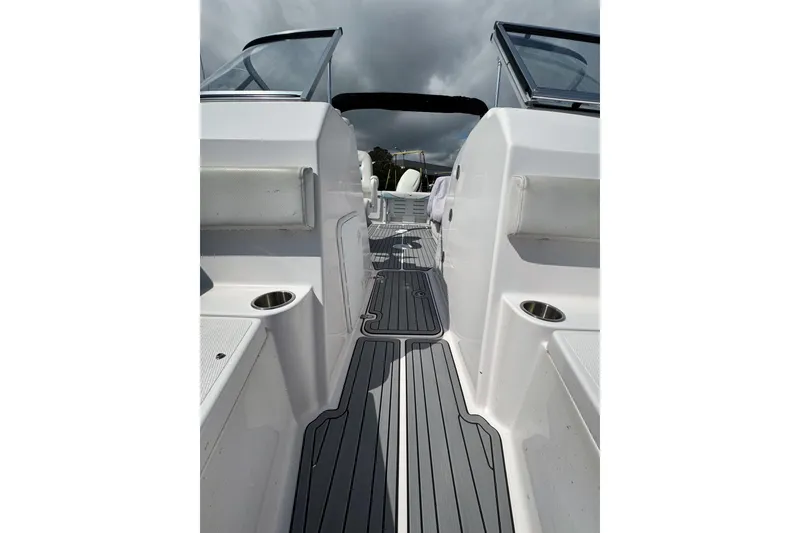 Slide: The Image of 2016 PROLINE 23DC boat interior with sleek design and modern features. - 4