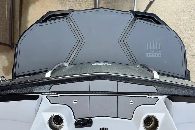 Slide: The Image of 2019 MasterCraft X22 boat interior with sleek design and modern features. - 3