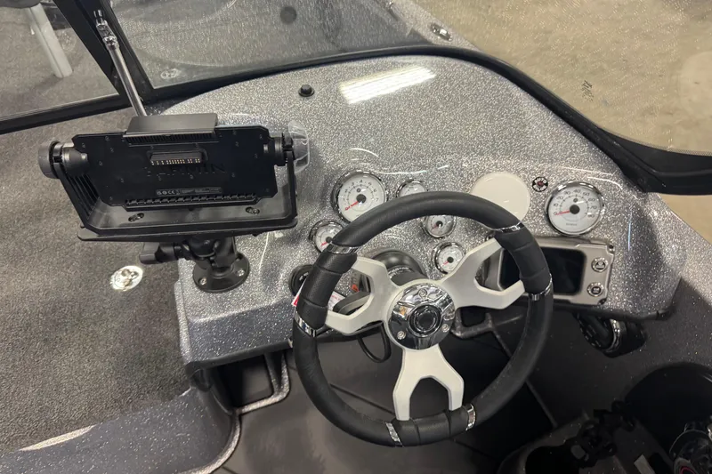 Slide: The Image of Dashboard of 2026 Nitro ZV19 Sport Pro boat with steering wheel and instrument panel. - 6